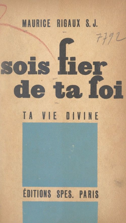 ebook cover of Sois fier de ta foi, by Maurice Rigaux