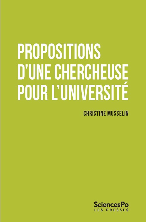Couverture ebook de Propositions d´une chercheuse pour l´Université, de Christine Musselin