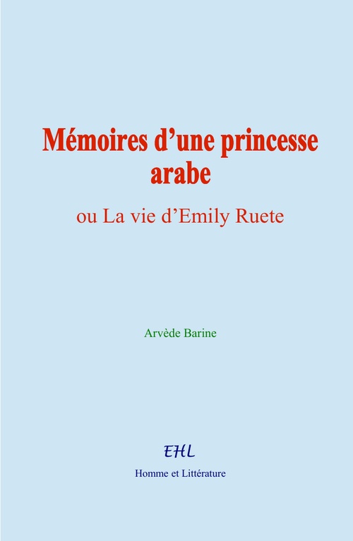 ebook cover of Mémoires d´une princesse arabe, by Arvède Barine