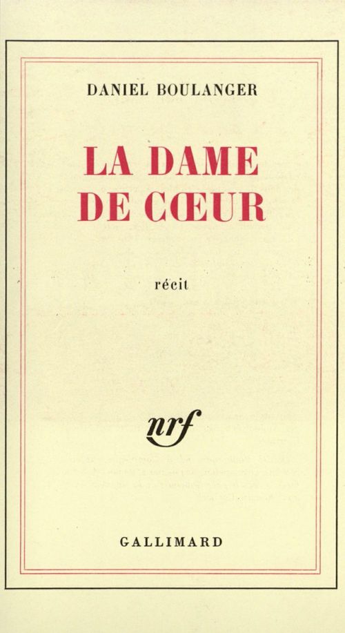 ebook cover of La dame de coeur, by Daniel Boulanger