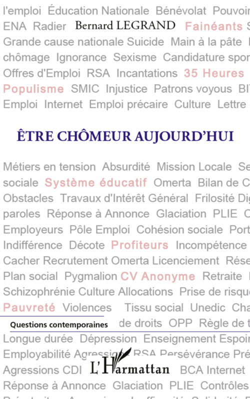 Couverture ebook de Etre chômeur aujourd'hui, de Bernard Legrand