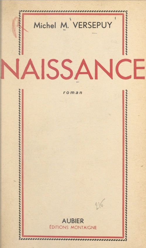 Couverture ebook de Naissance, de Michel Mario Versepuy