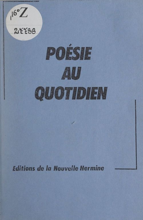 Couverture ebook de Poésie au quotidien, de Henry Meillant