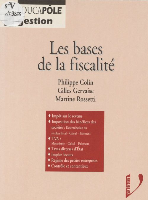 ebook cover of Les bases de la fiscalité, by Colin, Rossetti