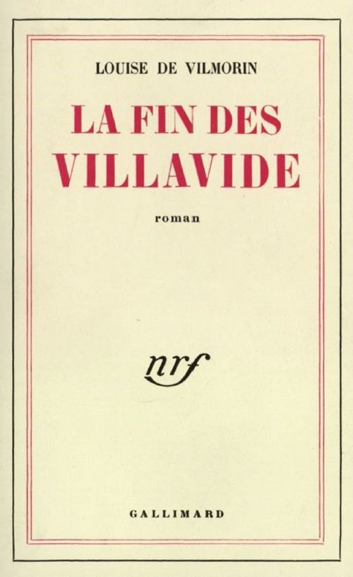 Couverture ebook de La fin des Villavide, de Louise de Vilmorin