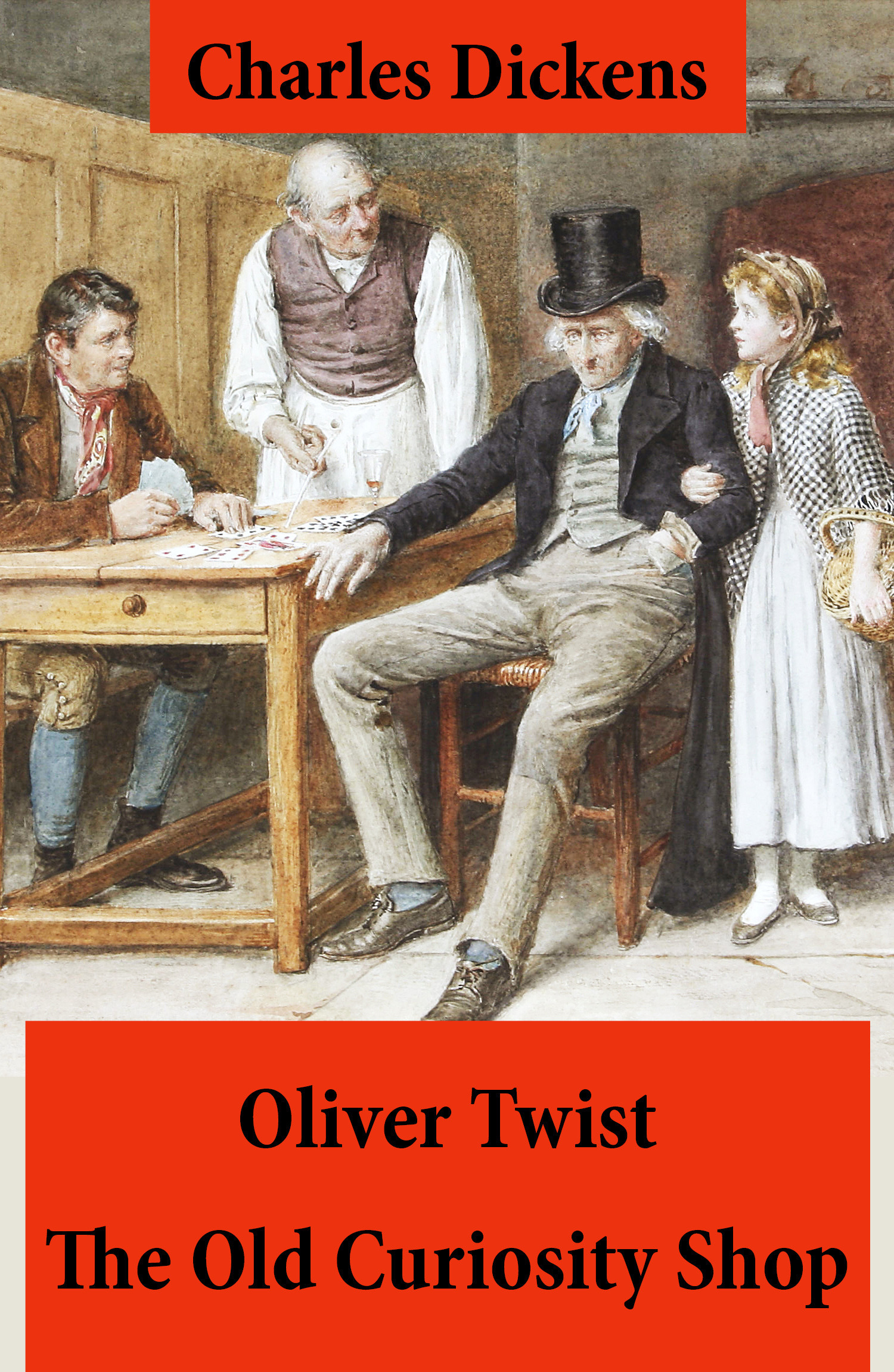 ebook cover of Oliver Twist + The Old Curiosity Shop, by Charles Dickens