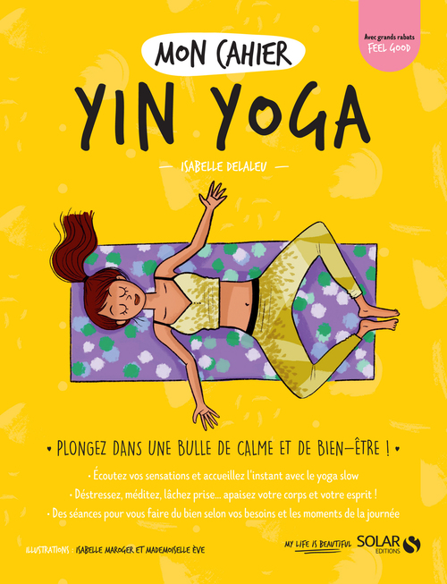 Couverture ebook de Mon cahier Yin yoga, de Isabelle Delaleu