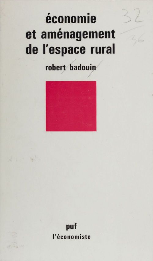 Couverture ebook de Économie et aménagement de l'espace rural, de Robert Badouin