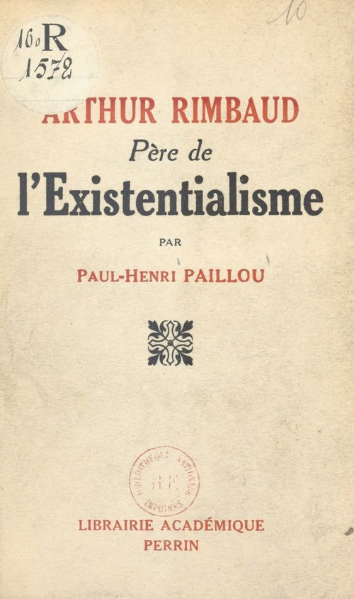 Couverture ebook de Arthur Rimbaud, père de l'existentialisme, de Paul-Henri Paillou