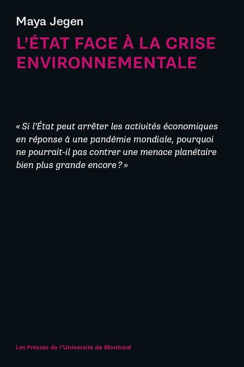 Couverture ebook de L'État face à la crise environnementale, de Jegen Maya