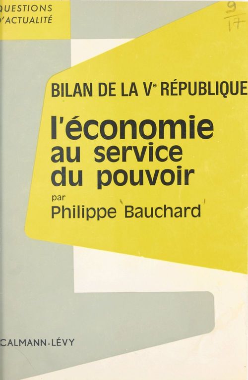 Couverture ebook de Bilan de la Ve République, de Philippe Bauchard