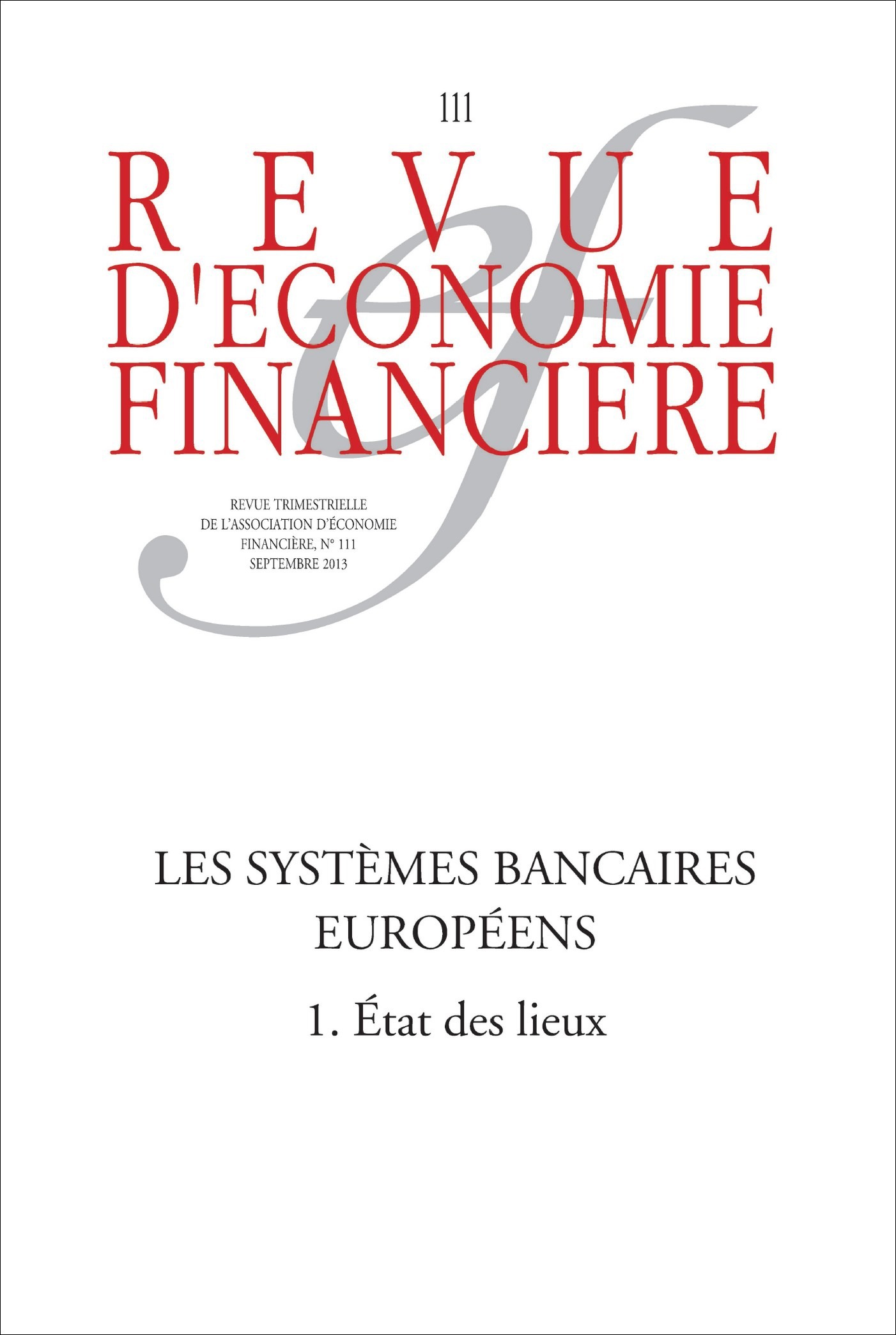 ebook cover of Les systèmes bancaires européens (1), by Revue D'Economie Financiere