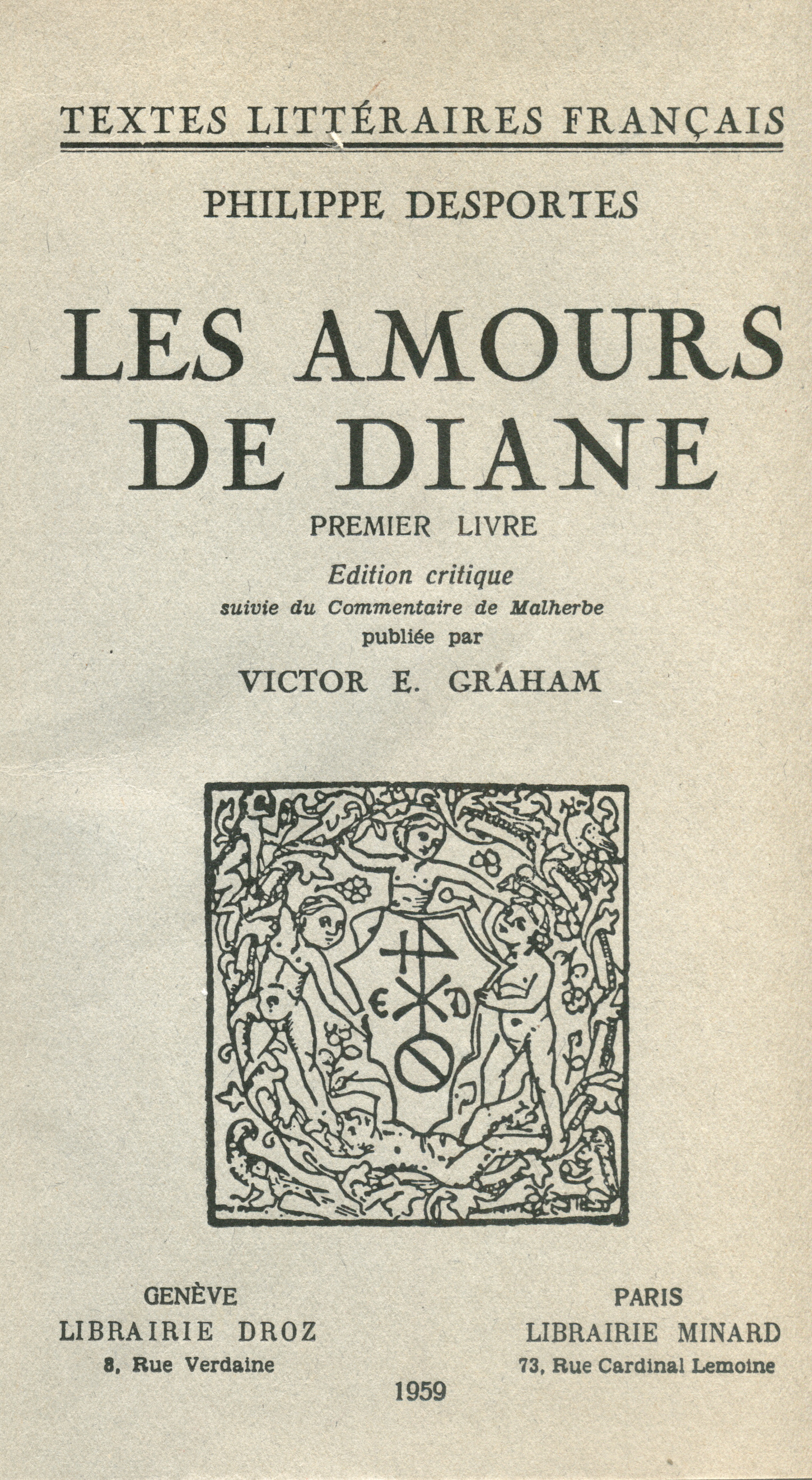 ebook cover of Les Amours de Diane. T. I, by Philippe Desportes