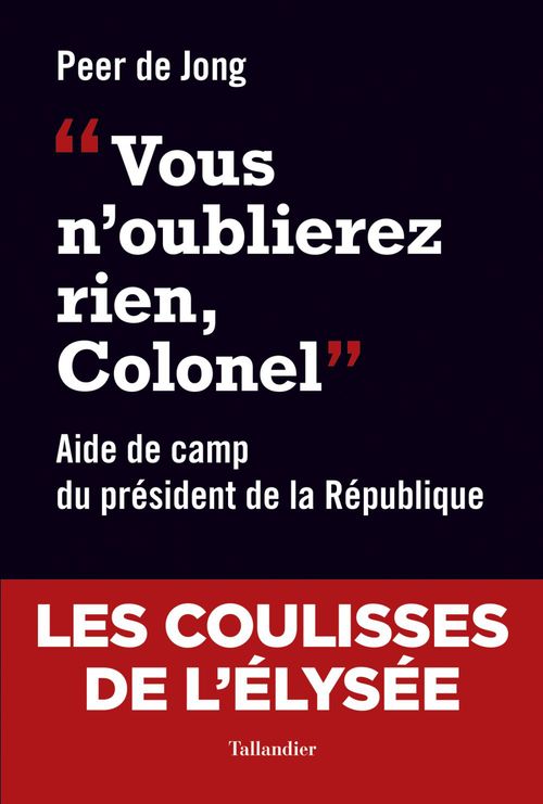 ebook cover of Vous n'oublierez rien, colonel, by Peer de Jong