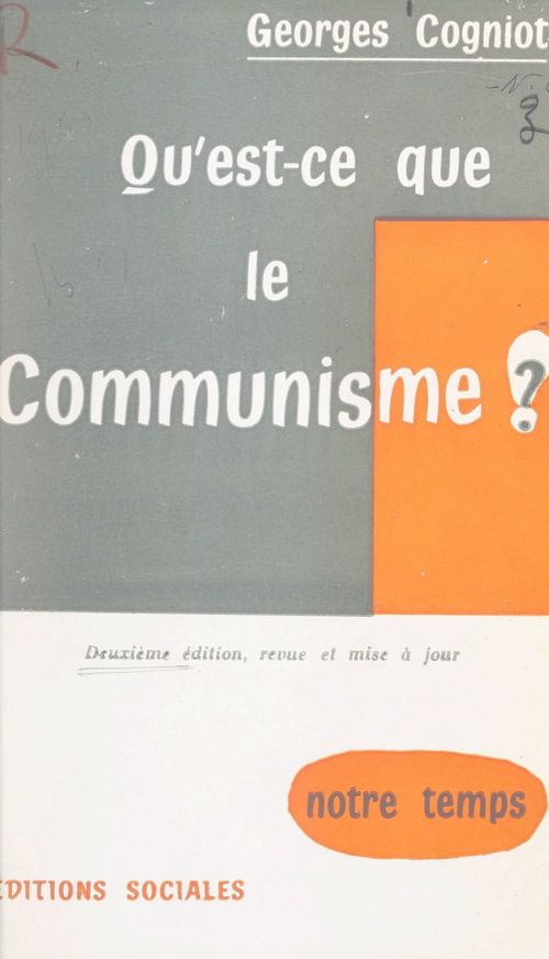 Couverture ebook de Qu'est-ce que le communisme ?, de Georges Cogniot