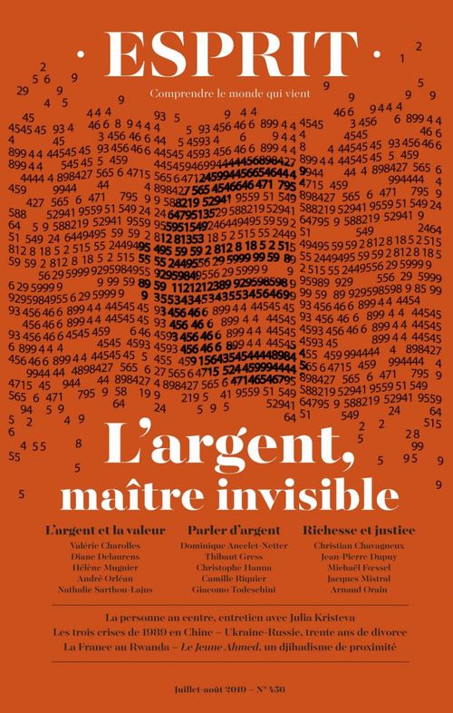 Couverture ebook de Esprit juillet-août 2019 L'argent, maître invisible, de Esprit