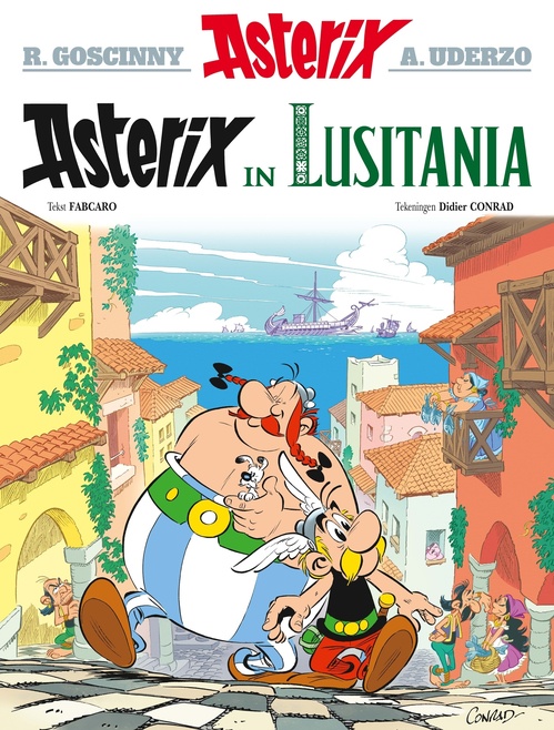 ebook cover of 41 Asterix in Lusitania (E-book), by Fabcaro, Didier Conrad, René Goscinny, Albert Uderzo