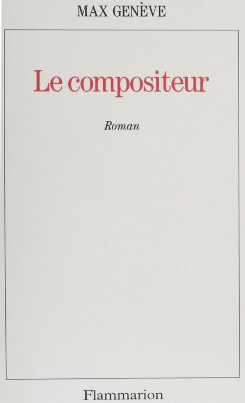 ebook cover of Le Compositeur, by Max Genève