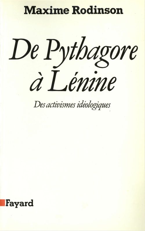 Couverture ebook de De Pythagore à Lénine, de Maxime Rodinson