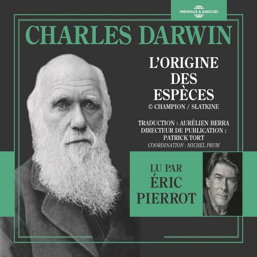 audiobook cover of L'origine des espèces, by Charles Darwin