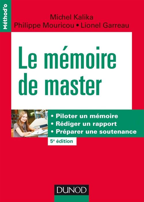Couverture ebook de Le mémoire de master - 5e éd., de Kalika/Mouricou
