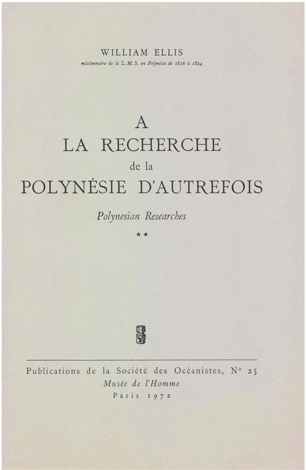 ebook cover of À la recherche de la Polynésie d´autrefois. Volume 2, by William Ellis