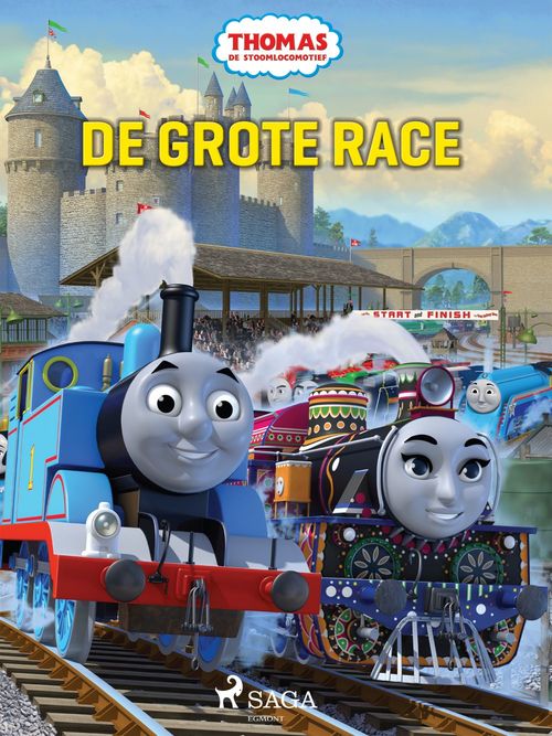 Couverture ebook de Thomas de Stoomlocomotief - De grote race, de Mattel