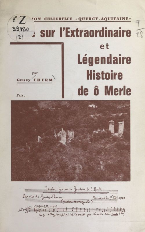 ebook cover of Étude sur l'extraordinaire et légendaire histoire de ô Merle, by Gussy Lherm