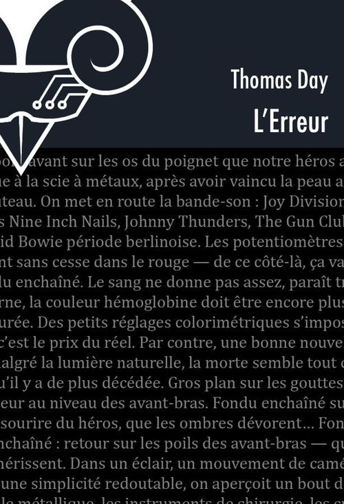 ebook cover of L'Erreur, by Thomas Day