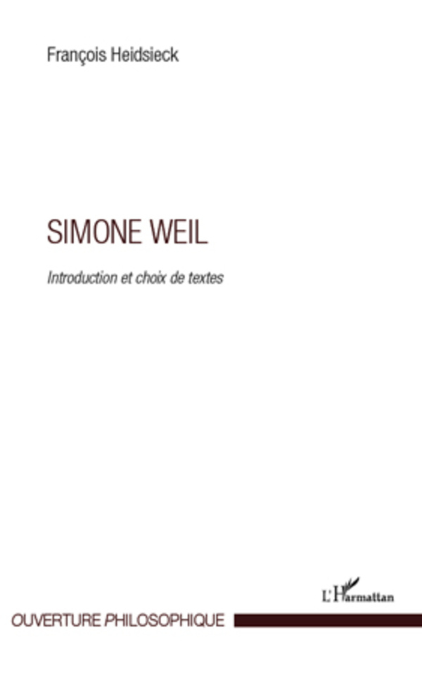 ebook cover of Simone Weil, by François Heidsieck