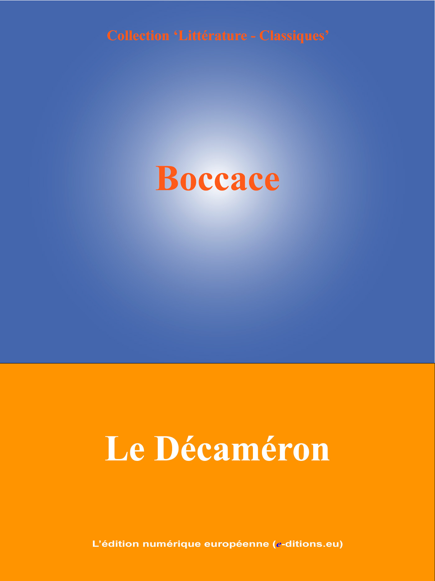 ebook cover of Le Décaméron, by Giovanni Boccaccio