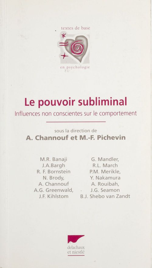 ebook cover of Le Pouvoir subliminal, by Channouf/Pichevin