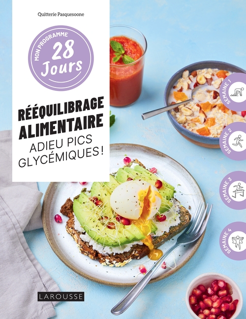 ebook cover of Rééquilibrage alimentaire, adieu pics glycémiques !, by Quitterie Pasquesoone