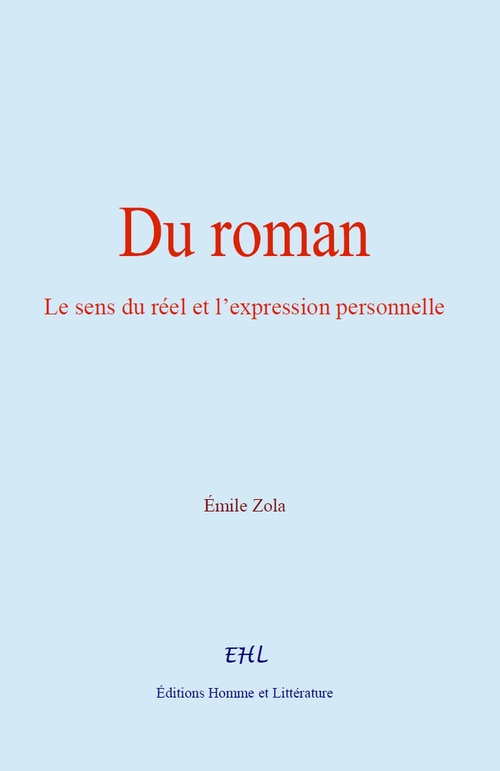ebook cover of Du roman, by Emile Zola