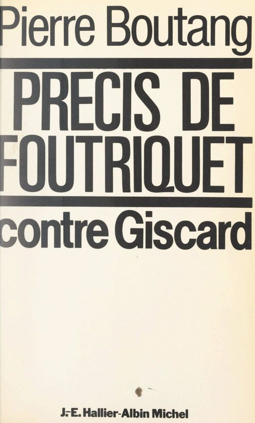 Couverture ebook de Précis de Foutriquet, de Pierre Boutang