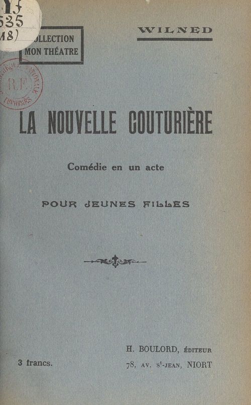 Couverture ebook de La nouvelle couturière, de Wilned