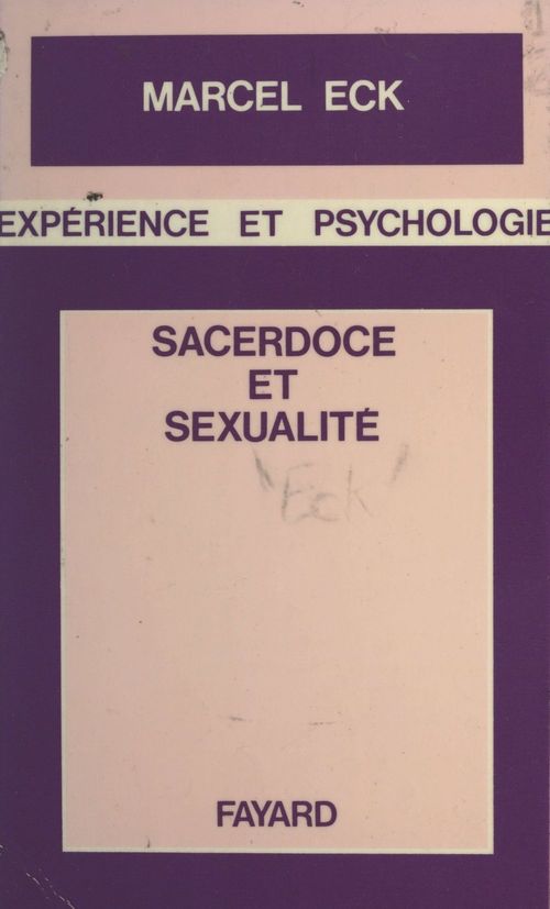 ebook cover of Sacerdoce et sexualité, by Marcel Eck