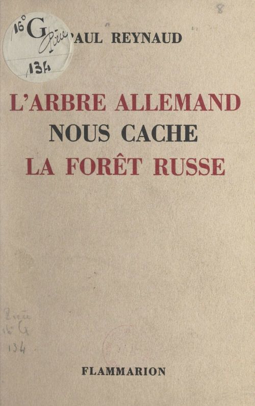 ebook cover of L'arbre allemand nous cache la forêt russe, by Paul Reynaud