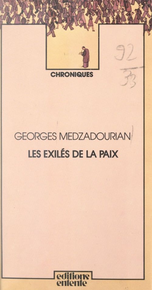 ebook cover of Les exilés de la paix, by Georges Medzadourian
