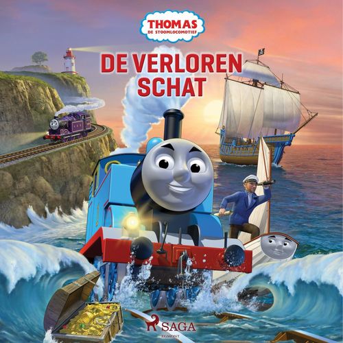 Couverture audiobook de Thomas de Stoomlocomotief - De verloren schat, de Mattel