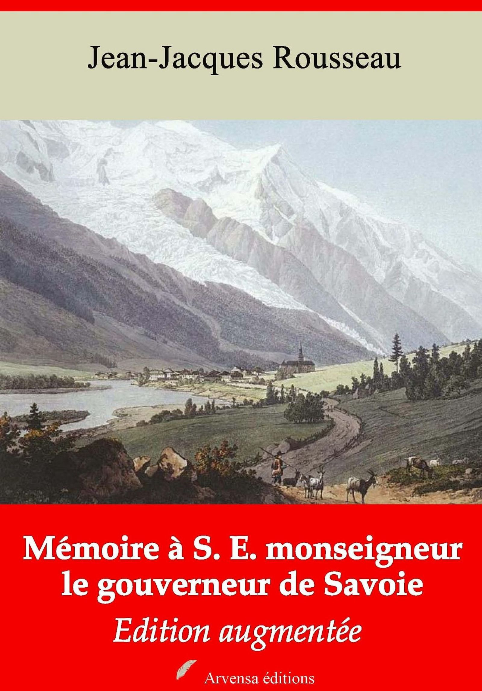 ebook cover of Mémoire à S. E. monseigneur le gouverneur de Savoie - suivi d'annexes, by Jean-Jacques Rousseau