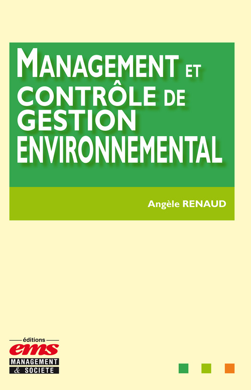 ebook cover of Management et contrôle de gestion environnemental, by Angèle Renaud