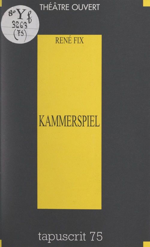 ebook cover of Kammerspiel, by Rene Fix
