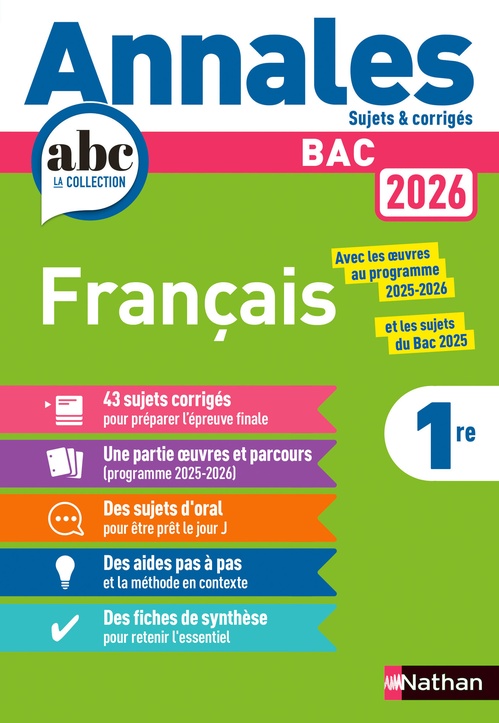 ebook cover of Annales Bac Français 2026, by Anne Cassou-Noguès
