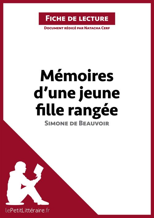 ebook cover of Mémoires d'une jeune fille rangée de Simone de Beauvoir (Fiche de lecture), by Natacha Cerf