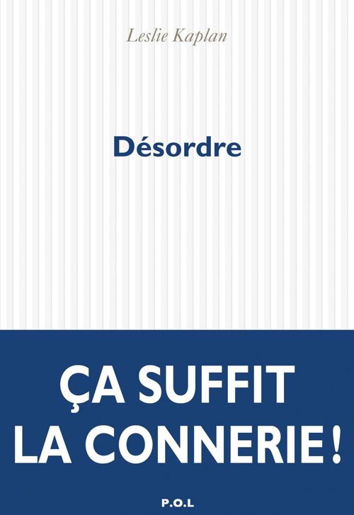 Couverture ebook de Désordre, de Leslie Kaplan