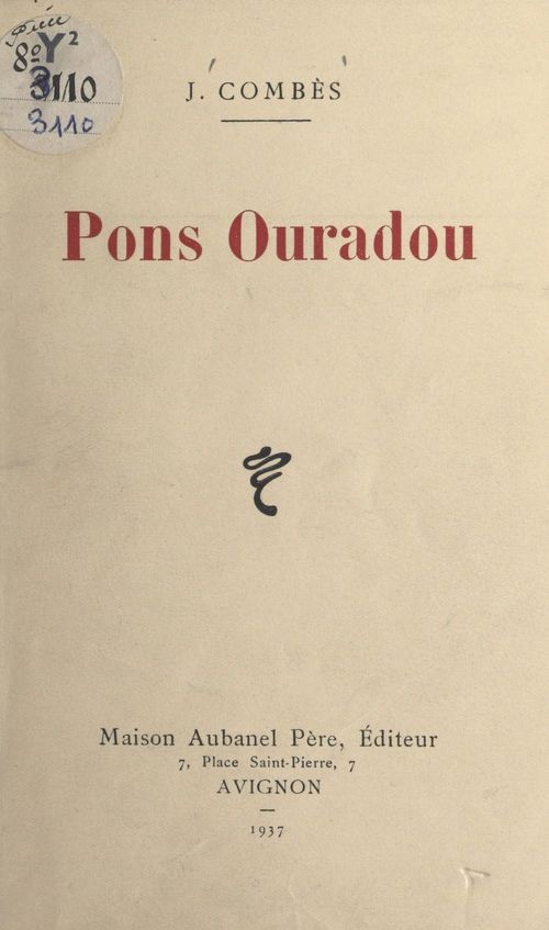 ebook cover of Pons Ouradou, by Julien Combes