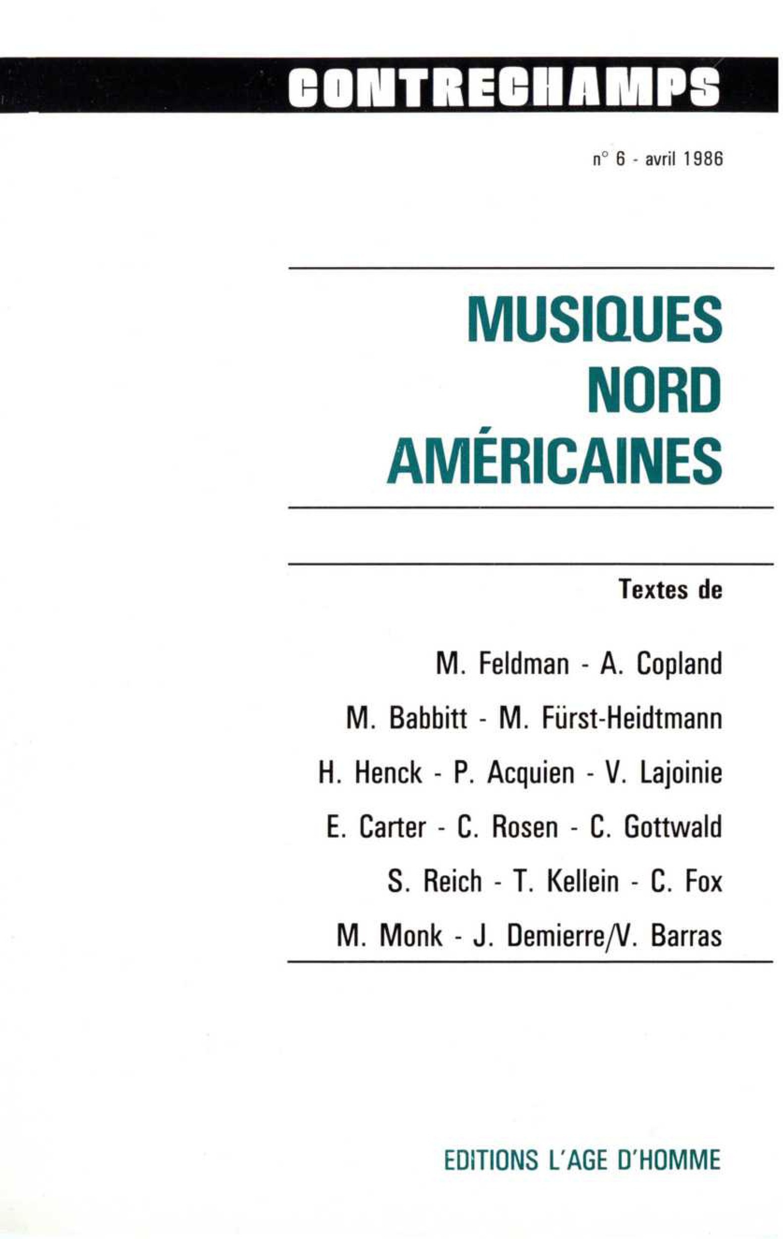 ebook cover of Musiques nord-américaines, by Philippe Albèra