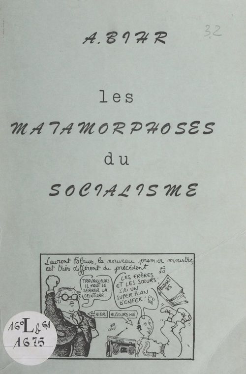 ebook cover of Les métamorphoses du socialisme, by Alain Bihr