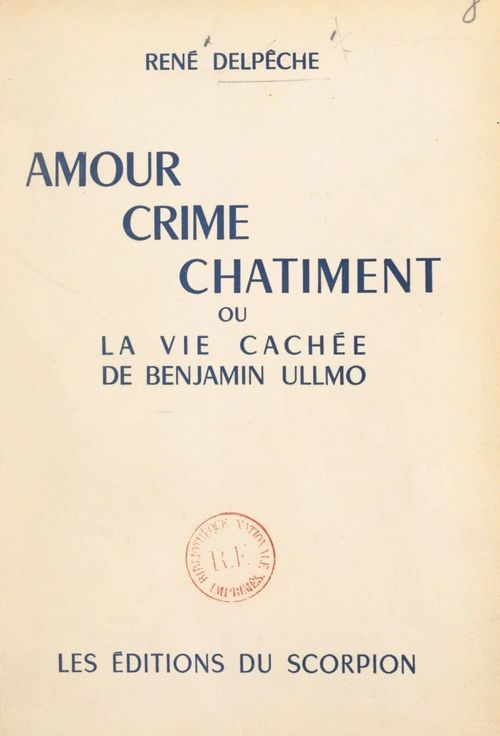 Couverture ebook de Amour, crime, châtiment, de René Delpêche